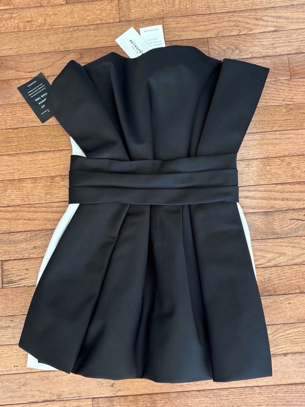 Retrofete Black & White Strapless woman’s  Party Dress
